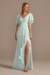 New Fashion F20320 Flutter Sleeve Bridesmaid Dress with Cascade