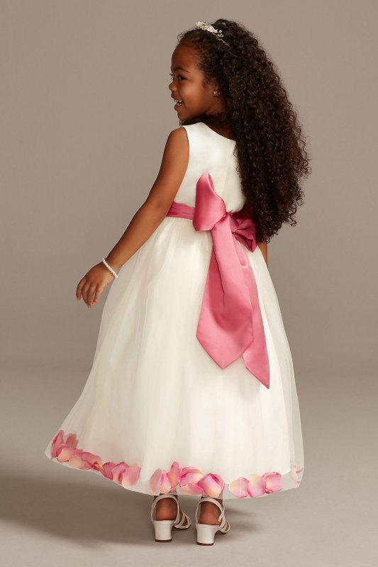 Tulle Skirt Flower Girl Dress with Colored Petals US Angels 705OUA