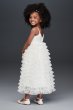 Tiered Tulle Ruffle Skirt Flower Girl Dress David's Bridal CR1401