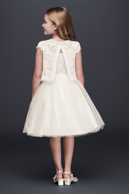 Lace and Tulle Two-Piece Flower Girl Dress US Angels LF0693DB