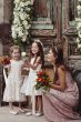 Illusion Lace Tie-Back Halter Flower Girl Dress David's Bridal OP237