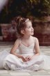 High-Low Tulle Flower Girl Dress with Crystal Belt David's Bridal OP252