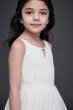 Draped Swag Skirt Chiffon Flower Girl Dress David's Bridal OP262