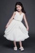 Draped Swag Skirt Chiffon Flower Girl Dress David's Bridal OP262