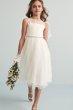 Lace Bodice Flower Girl Dress with Crystal Sash David's Bridal OP267