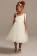 One Shoulder Lace and Tulle Flower Girl Dress David's Bridal OP270