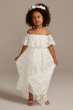 Off-the-Shoulder Lace Flower Girl Dress David's Bridal OP274