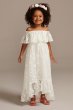 Off-the-Shoulder Lace Flower Girl Dress David's Bridal OP274