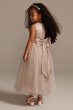 Satin Flower Girl Dress with Tulle Skirt David's Bridal S1038