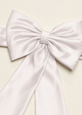 Satin Flower Girl Sash with Back Bow David's Bridal S1041