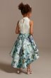 Lace Mock Neck High-Low Printed Flower Girl Dress Speechless SC333C32QA66