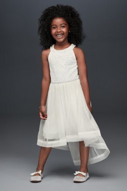 High-Low Lace and Tulle Flower Girl Dress Speechless SC436D02H908