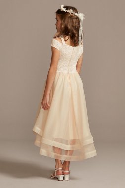Off-the-Shoulder Lace and Tulle Flower Girl Dress Speechless SC476D01H908
