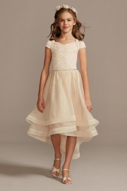 Off-the-Shoulder Lace and Tulle Flower Girl Dress Speechless SC476D01H908