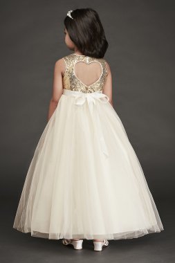 Sleeveless Satin A-Line Communion Dress with Bow C5-357