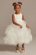 Organza Ruffle Skirt Flower Girl Dress David's Bridal WG1407