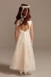 Glitter Tulle Flower Girl Dress with Keyhole Back David's Bridal WG1412