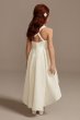 Satin Flower Girl Dress with High Low Hem David's Bridal WG1415