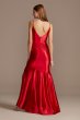 Shining Satin V-Neck Spaghetti Strap Slip Dress Jump 11459