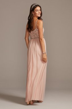 Skinny Strap Beaded Bodice Gown Jump 11536