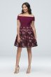 Cold-Shoulder Floral Embroidered Party Dress Morgan and Co 12553