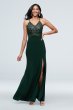 Scalloped Lace Dress with Banded Illusion Waist Morgan and Co 12714