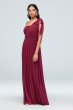 Tie-Shoulder Mesh Sheath Gown Haute Nites 130493