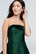 Strapless Satin Dress with Velvet Foldover Blondie Nites 1452BN