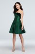 Strapless Satin Dress with Velvet Foldover Blondie Nites 1452BN