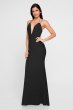 Plunging V-Neck Spaghetti Strap Crepe Sheath Dress Terani Couture 1812B5423