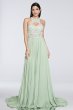 Chiffon Keyhole Halter Dress with Beaded Bodice Terani Couture 1812P5393