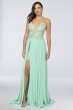 Lace Spaghetti Strap Dress with Chiffon Overskirt Terani Couture 1913P8324