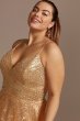 Sequin Spaghetti Strap Low Back Plus Size Gown Glamour by Terani 2011P1477W