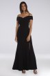 Long Off-the-Shoulder Scuba Crepe Mermaid Dress Morgan and Co 21825