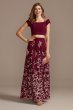 Off the Shoulder Crop and Embroidered Skirt Set Trixxi 29149969V1