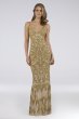 Lara Calissa Beaded V-Neck Gown with Sweep Train Lara 29744