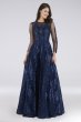 Lara High-Neck Beaded Lace Sweep Train Ball Gown Lara 29767