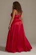 Strapless Satin Plus Size Gown with Skirt Slit Xscape 3194XW