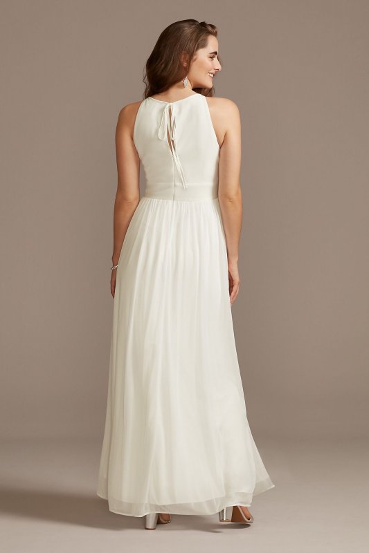 Jersey Keyhole Bodice Gown with Crystal Waist RM Richards 5655