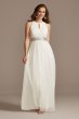 Jersey Keyhole Bodice Gown with Crystal Waist RM Richards 5655