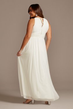 Jersey Keyhole Plus Size Gown with Crystal Waist RM Richards 5655W