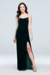 Velvet Scoopneck Sheath Dress with Satin Straps Teeze Me 735907T