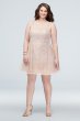 Brocade and Geometric Pattern Plus Size Mini Dress City Triangles 8205BZ1W