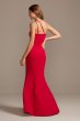 Asymmetric One-Shoulder Strappy Gown with Slit Teeze Me 867607