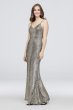 Metallic Snake Print Sheath Dress with Tie Back Teeze Me 925005F