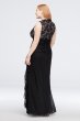 Lace-Up Neckline Gathered Chiffon Plus Size Gown Betsy and Adam A19503W