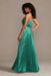 Accordion Pleat Satin A-Line Dress Betsy and Adam A22739