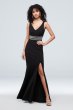 Crepe Tank Sheath V-Neck Dress with Beaded Waist Speechless C40931DNE