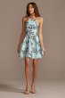 Mikado Floral Foil Print Cage Back Skater Dress Speechless D72594QA75