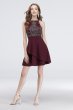 Glitter Scuba Halter Dress with Asymmetrical Skirt Speechless D72971TGQ